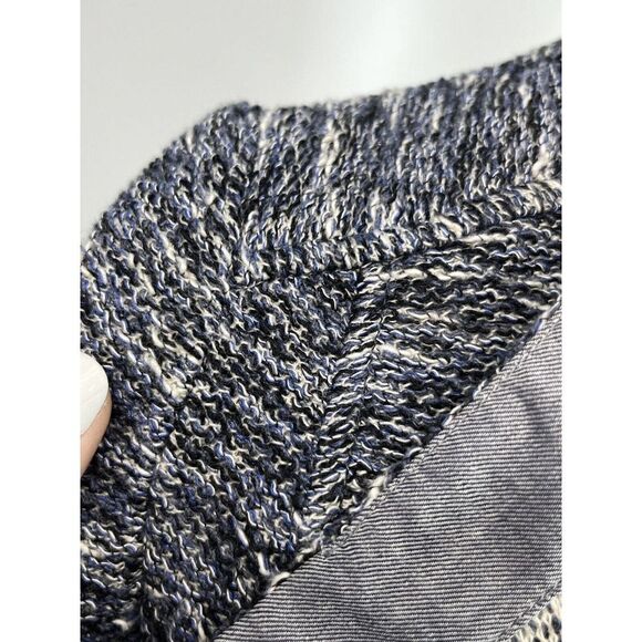 Vince Womens Blue Tweed Drape Neck Open Blazer Jacket Size XS - Picture 9 of 15